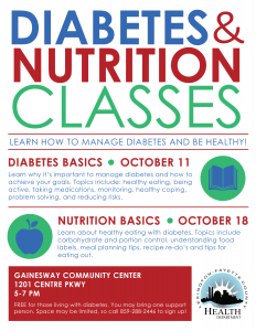 Diabetes & Nutrition Basics Class @ Gainesway Community Center | Lexington | Kentucky | United States