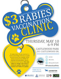 Rabies Vaccination Clinic @ Castlewood Park | Lexington | Kentucky | United States