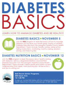 Diabetes & Nutrition Basics @ Bell House | Lexington | Kentucky | United States