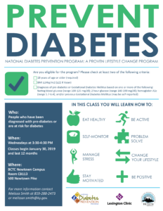 Diabetes Prevention Series @ BCTC Newtown Campus | Lexington | Kentucky | United States