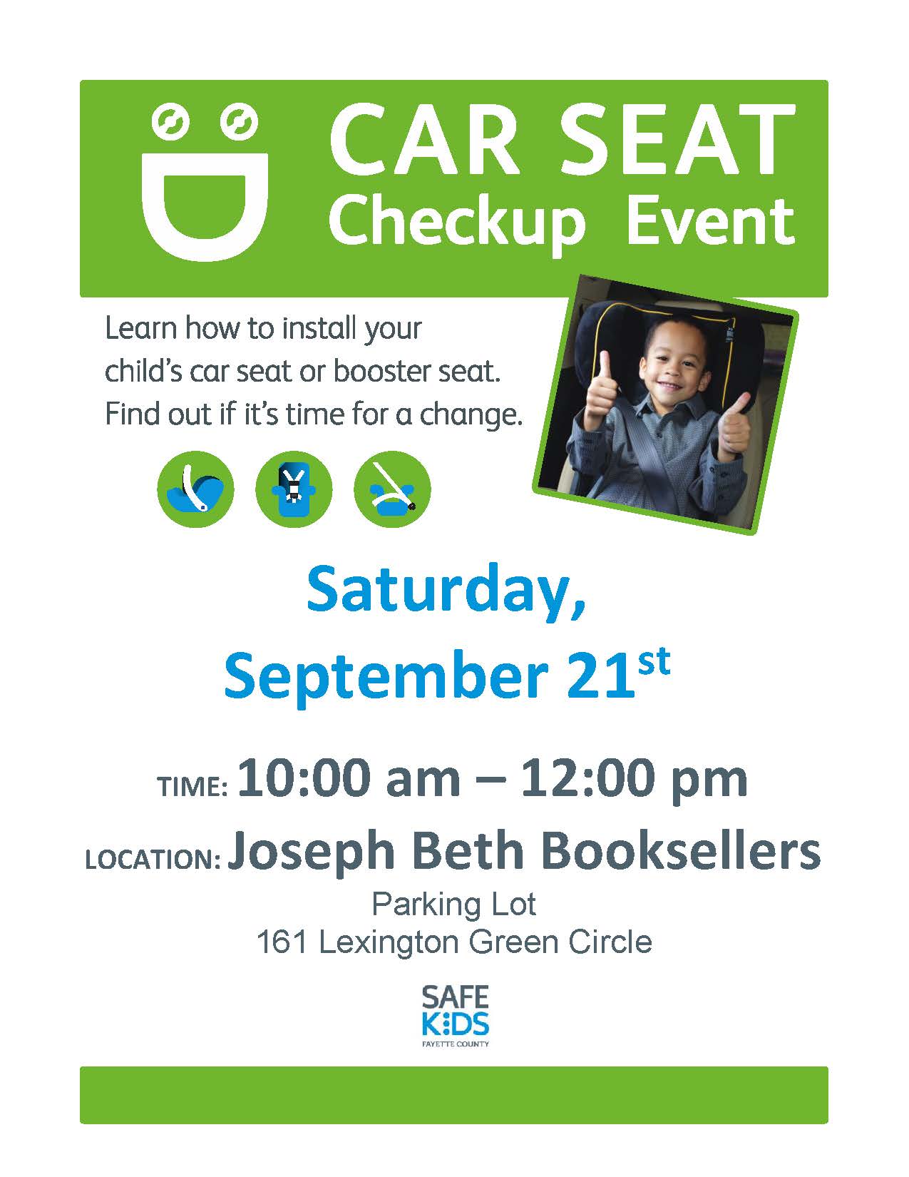 Car Seat Checkup event to be held Sept. 21