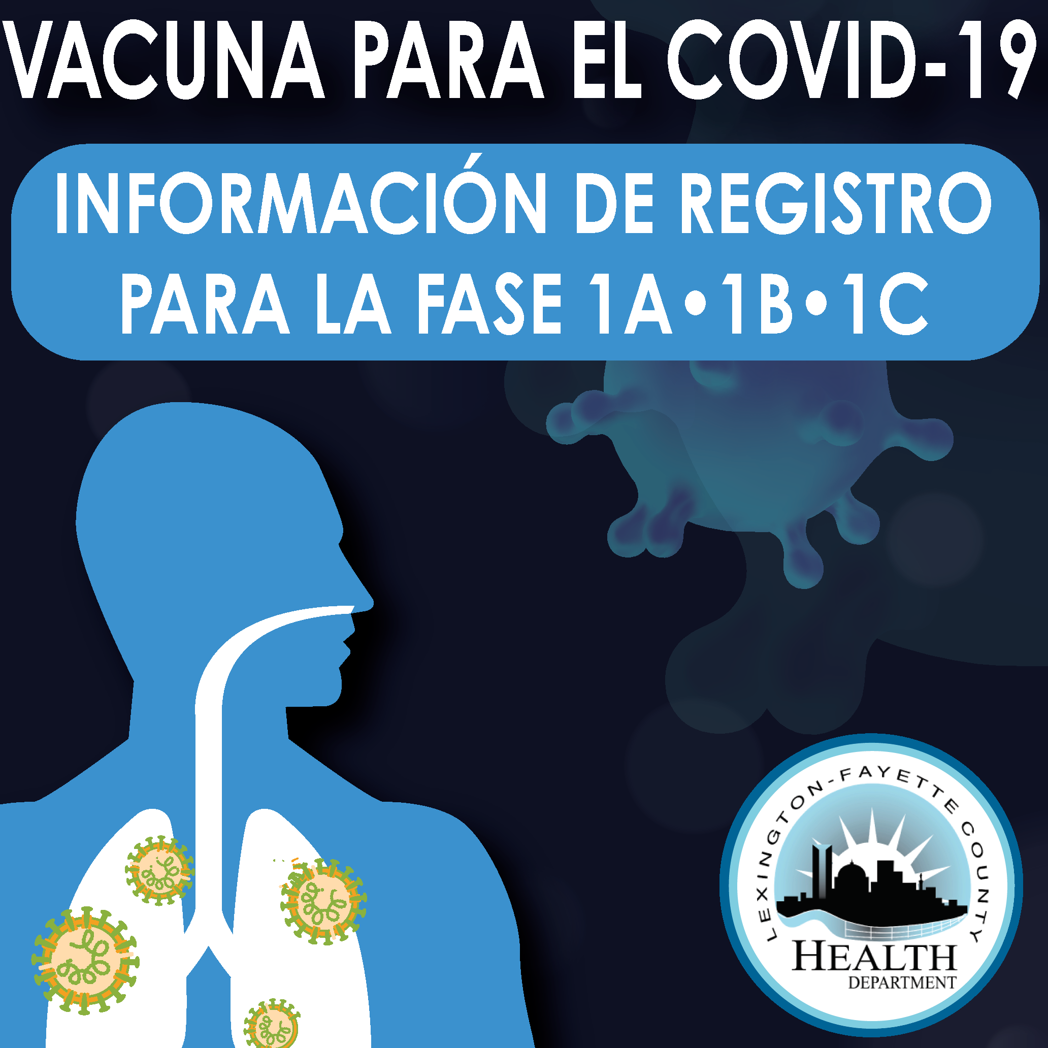 Información y Enlace de Registro Para la Vacuna del COVID-19 (1 Dosis)