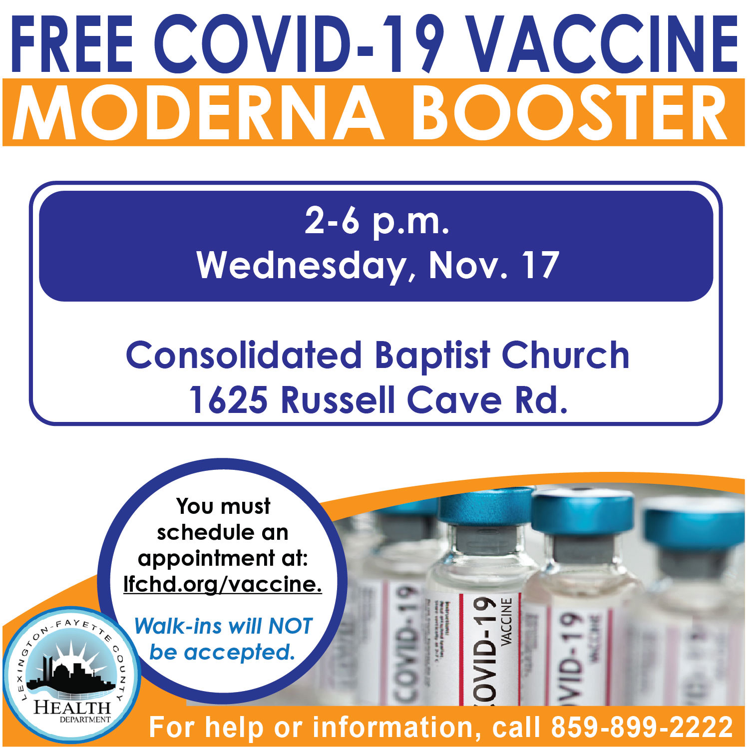 Special Vaccination Clinic for Moderna Booster Only