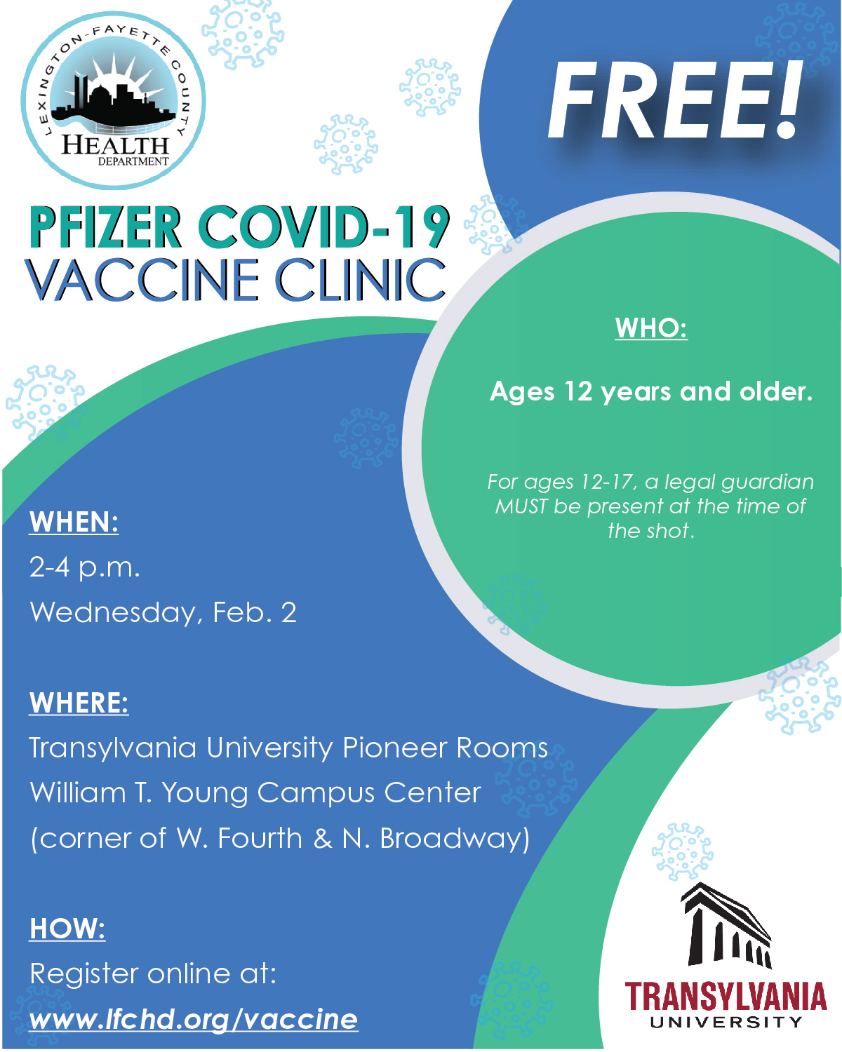 Transy, LFCHD partnering to provide free Pfizer vaccination clinic