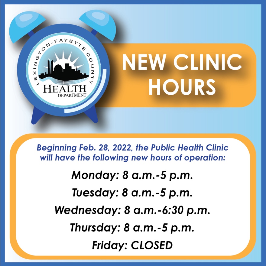 Public Health Clinic, Harm Reduction to have new hours