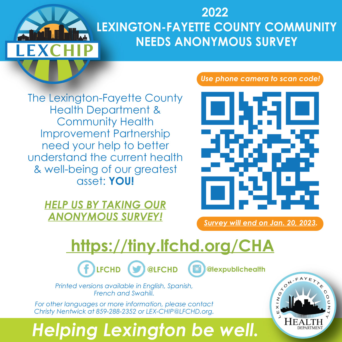 Take the Community Needs Survey to help shape Lexington’s future