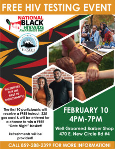 National Black HIV Awareness Day FREE Testing Event @ Well Groomed Barber Shop | Lexington | Kentucky | United States