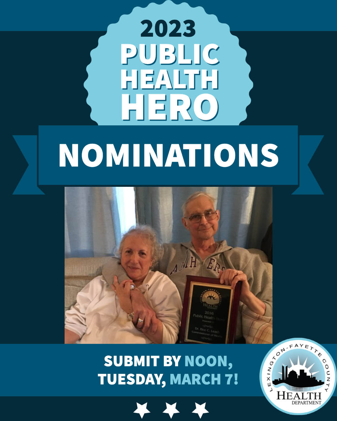 Nominate someone for the 2023 Dr. Rice C. Leach Public Health Hero Award