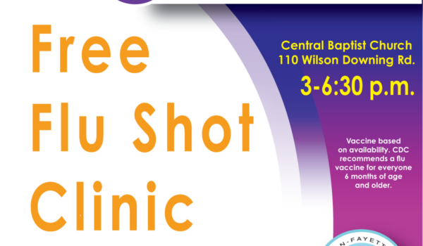 Register now for Oct. 12 Free Flu Shot Clinic
