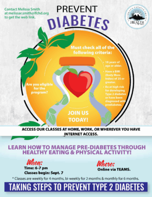 Prevent Diabetes Class August 2025