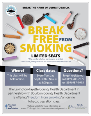Smoking Cessation ONLINE- Class